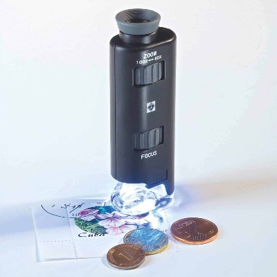 Zoom Microscope with LED, 60x-100x magnification